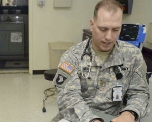 Ryan McGill in military clinic